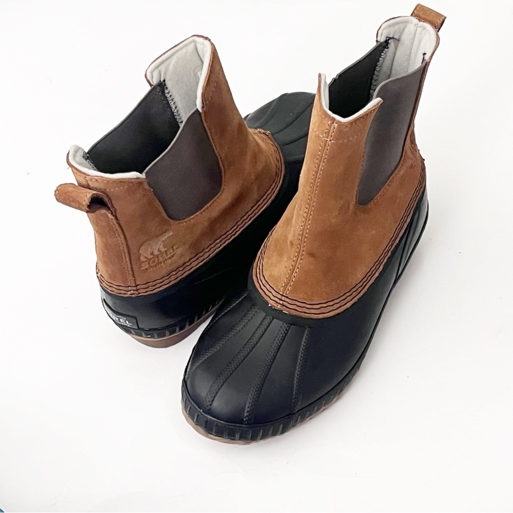 SOREL Cheyanne Brown Black Waterproof Mens Chelsea Boots #NY2674-286 Size 7